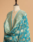 Sky Blue Kadwa Silk Dupatta