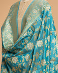 Sky Blue Kadwa Silk Dupatta