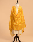 Yellow Kadwa Kora Silk Dupatta
