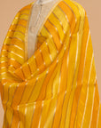 Yellow Kadwa Kora Silk Dupatta