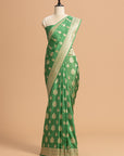 Green Jamdani Silk Saree