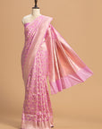 Lavender Jamdani Silk Saree