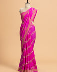 Rani Pink Kadwa Muslin Silk Saree