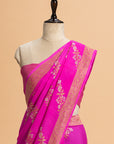 Rani Pink Kadwa Muslin Silk Saree