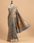 Grey Jamdani Silk Saree