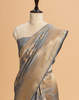 Grey Jamdani Silk Saree