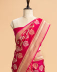 Rani Pink Kadwa Butta Silk Saree