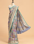 Sky Blue Rangkat Silk Saree