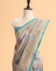 Sky Blue Rangkat Silk Saree