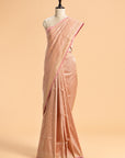 Light Pink Brocade Silk Saree