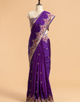 Purple Meenakari Butta Silk Saree