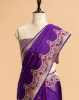 Purple Meenakari Butta Silk Saree