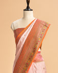 Light Pink Kadwa Butta Silk Saree
