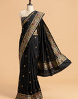 Black Meenakari Butta Silk Saree