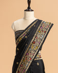 Black Meenakari Butta Silk Saree