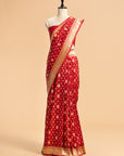 Red Butta Saree in Silk