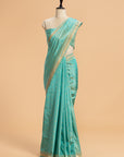 Firozi Kadwa Butta Silk Saree