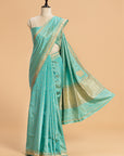 Firozi Kadwa Butta Silk Saree