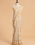 Off-White Kadwa Butta Muslin Silk Saree