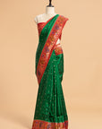 Bottle Green Paithani Silk Saree