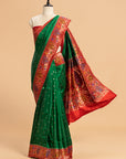 Bottle Green Paithani Silk Saree
