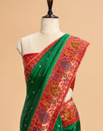 Bottle Green Paithani Silk Saree