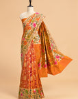 Rust Orange Paithani Silk Saree
