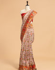 Off-White Patola Silk Saree