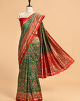 Bottle Green Patola Silk Saree