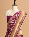 Wine Jamdani Silk Saree