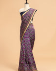 Navy Blue Patola Silk Saree