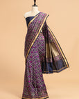 Navy Blue Patola Silk Saree