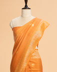 Orange Meenakari Pallu Georgette Tussar Saree