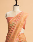 Gajar Pink Jamdani Jaal Georgette Tussar Saree