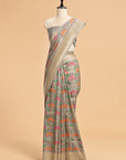 Grey Jamdani Jaal Georgette Tussar Saree