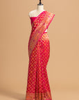 Strawberry Pink Patola Silk Saree