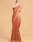 Red Jamdani Georgette Saree