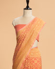 Peach Jamdani Georgette Saree