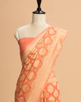 Peach Jamdani Georgette Saree