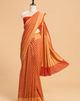 Red Jamdani Georgette Saree