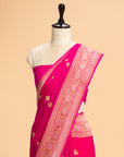 Rani Pink Kadwa Butta Georgette Saree
