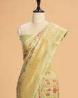 Pista Jamdani Jaal Georgette Tussar Saree