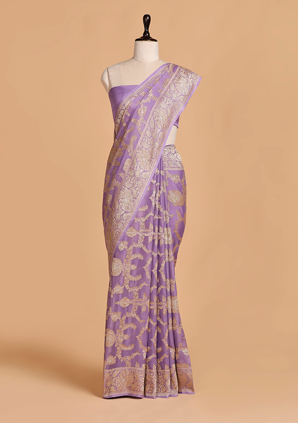 Mauve Jaal Saree in Georgette