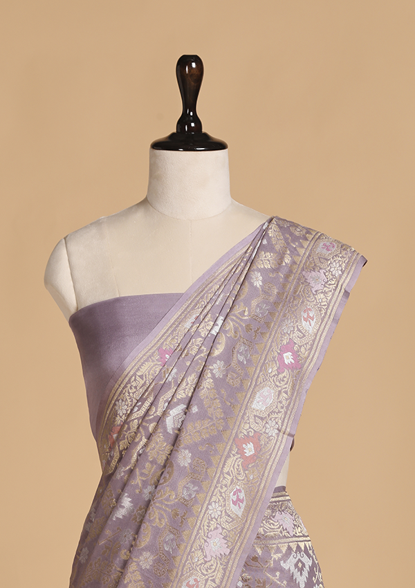 Mauve Jaal Saree in Georgette