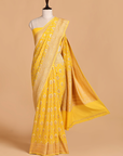 Yellow Jaal Saree in Georgette