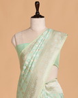 Light Pista Butti Saree in Silk