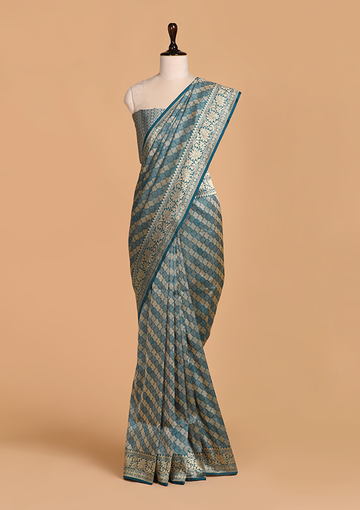 Peacock Brocade Saree in Silk