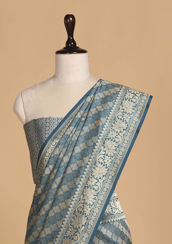 Peacock Brocade Saree in Silk