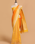 Yellow Patli Pallu Saree in Silk