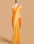 Yellow Patli Pallu Saree in Silk